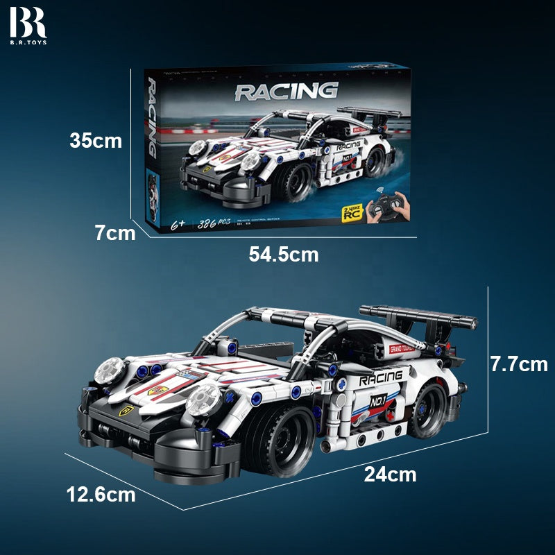Remote Control Sports Car Building Block Set – 2.4 GHz, 386 Pieces | Golu Baby