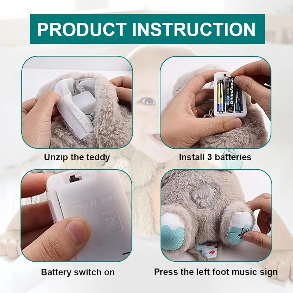 Fun Toy Breathing Bear – Realistic Plush Cuddly Toy for Kids | Golu Baby