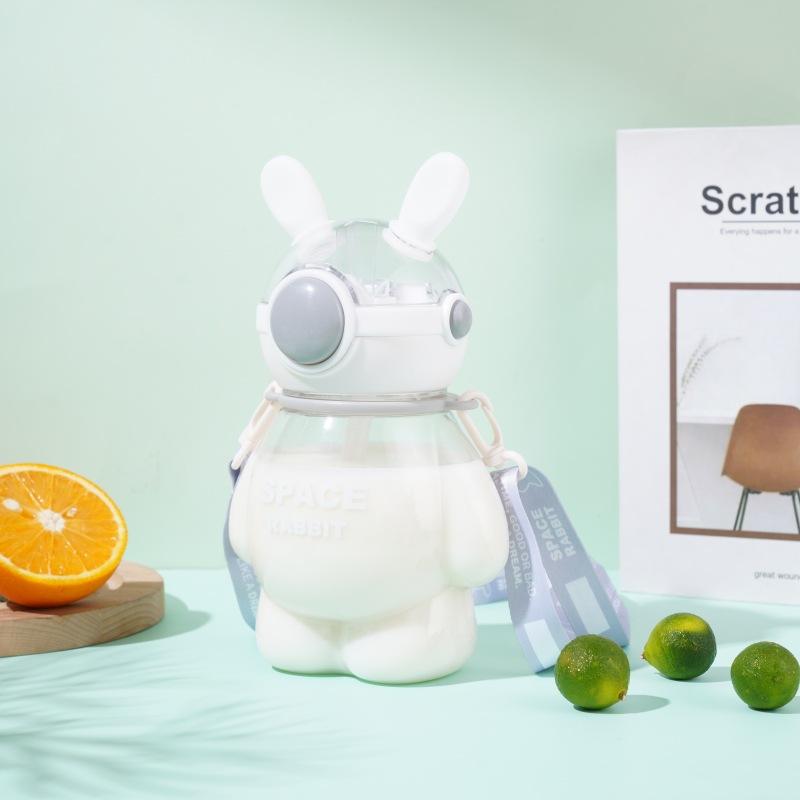 800ml Space Rabbit Bunny Water Bottle | Cute & Leak-Proof Hydration Bottle – Golu Baby