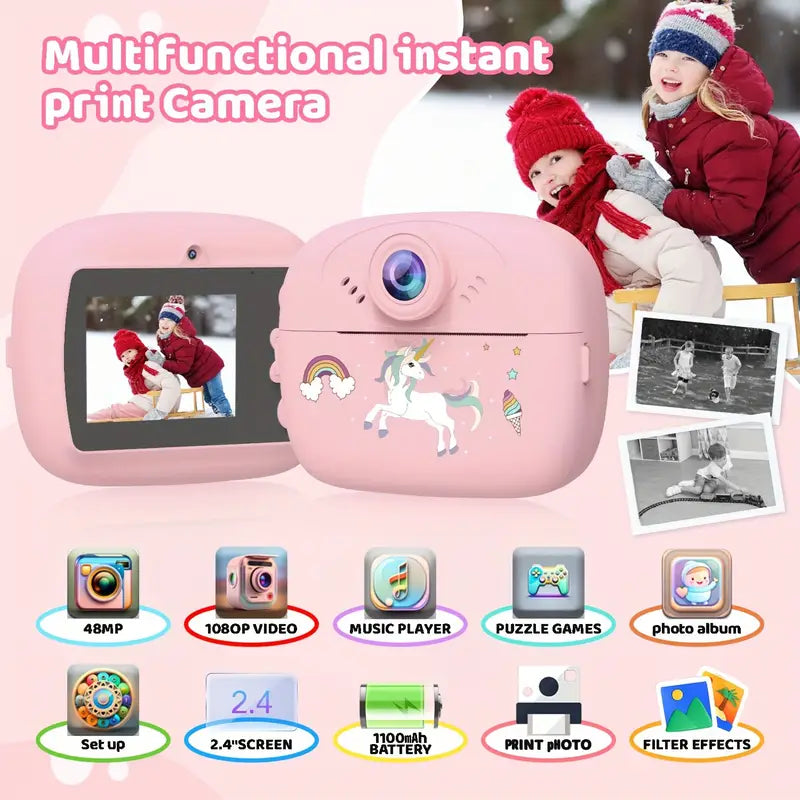 Children’s Printing Camera – 2 in 1 Photo & Print with 2.0" Screen | Golu Baby