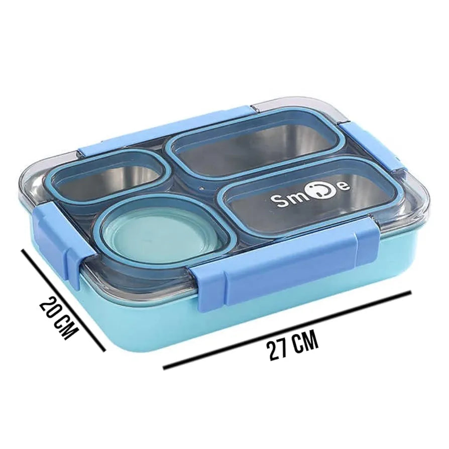 Individual-Seal Stainless Steel Lunch Box – Leak-Proof, Portion-Perfect | Golu Baby