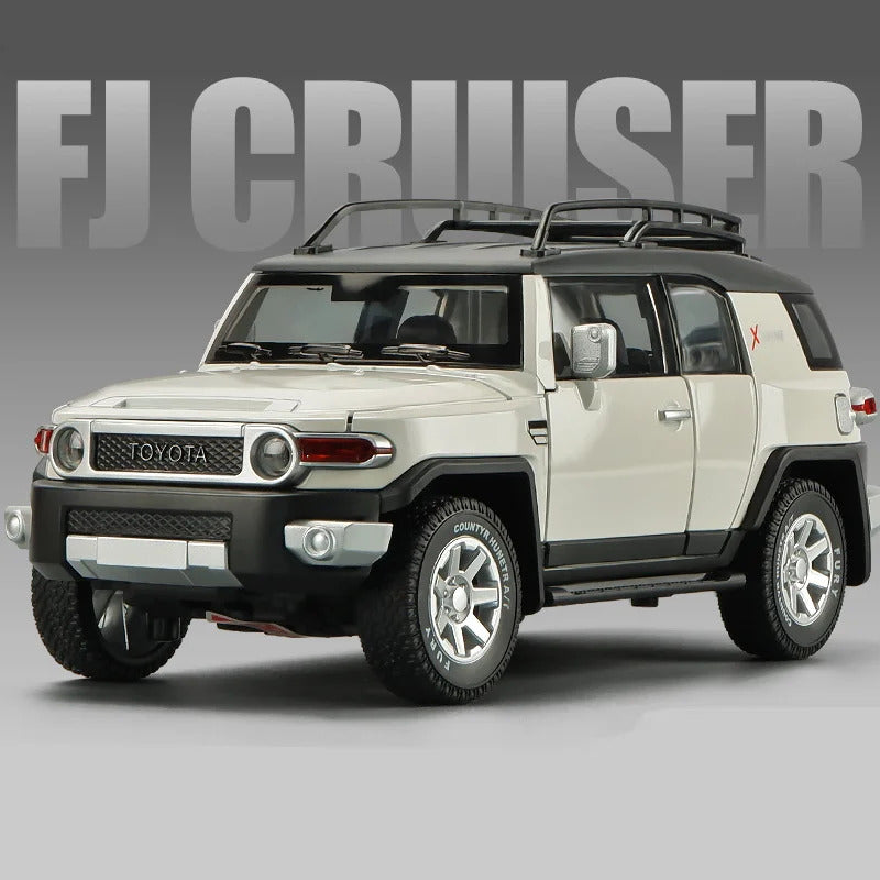 Toyota FJ Land Cruiser Die-Cast Model Car – 1:24 Scale with Sound, Light & Pull-Back Action | Golu Baby