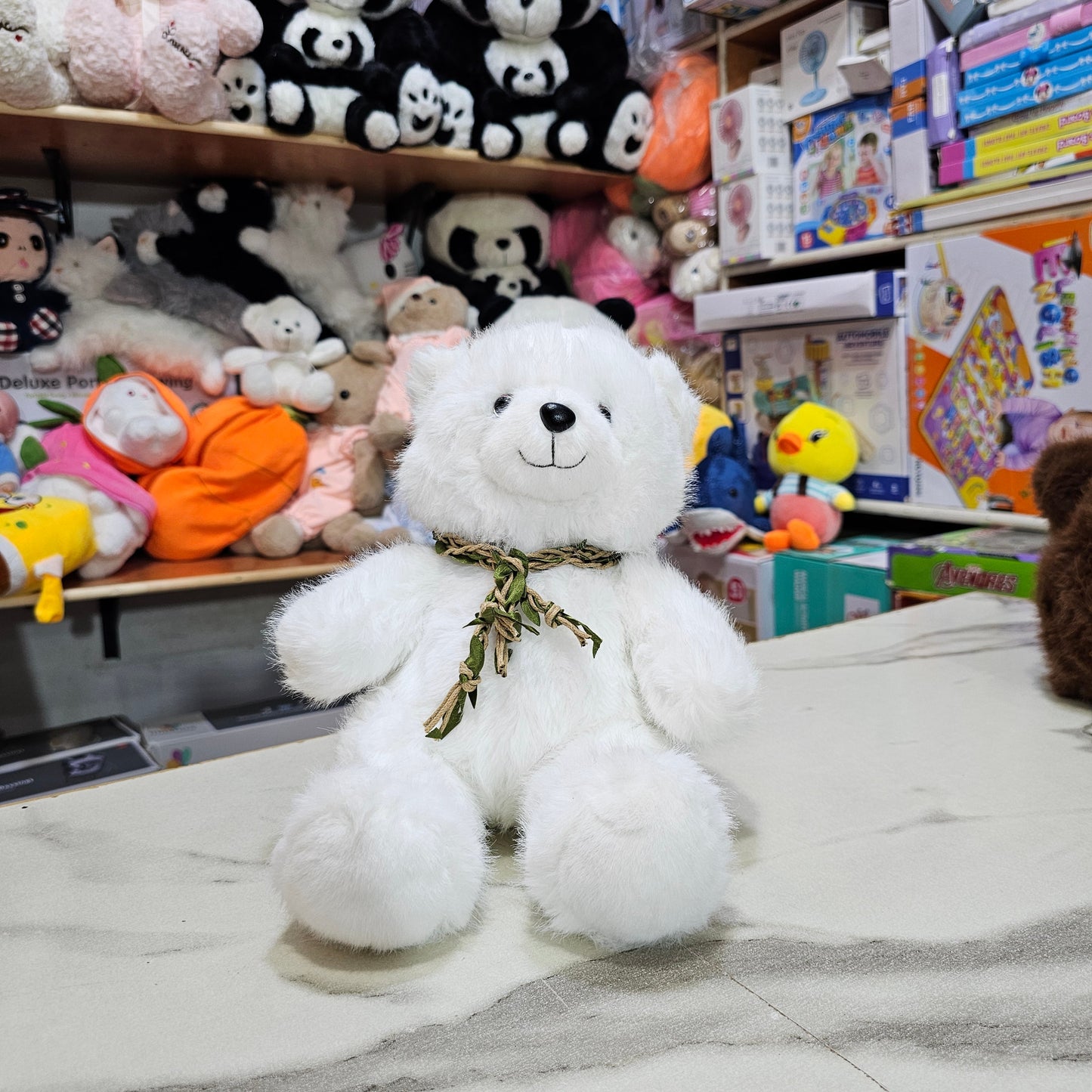 Leaf Bear – Off White Colour – 30cm Plush Toy | Golu Baby