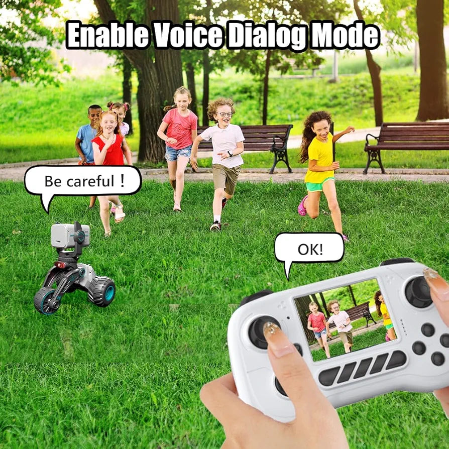 Stunt Car with Voice Control, Photo & Video Function – Dual Mode 360° Rotating Car with Lights & Big Tires | Golu Baby