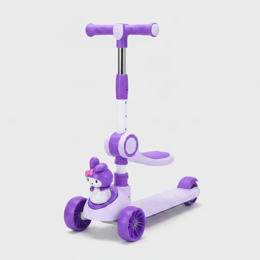 GlowRide Kids 3 Wheel Scooter – Foldable Ride-On with Seat, Lights & Music