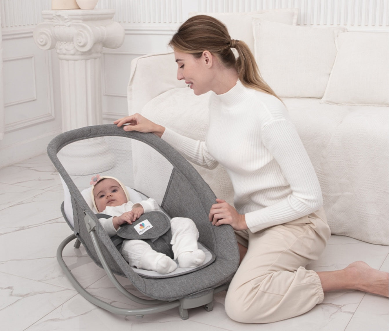 MASTELA 4-in-1 Multi-Functional Fold-Up Bassinet | Golu Baby
