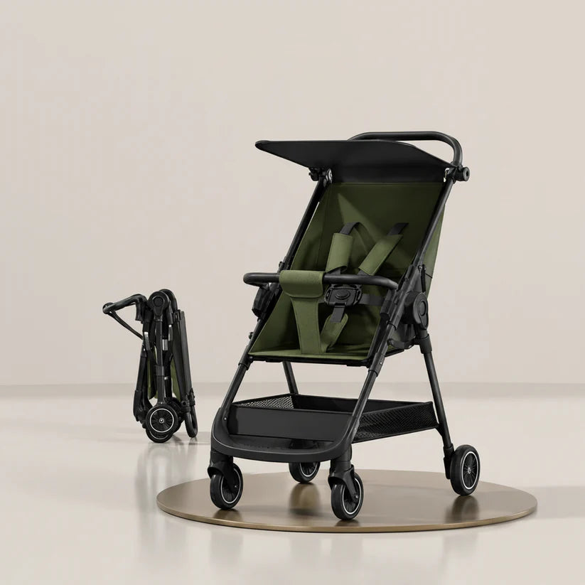 Kids Baby Stroller – Soft Seat with Canopy & Storage Basket