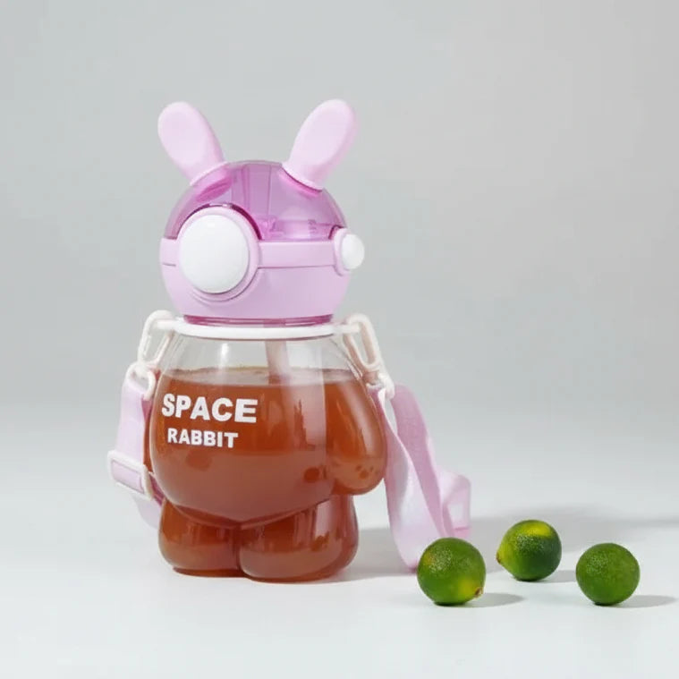 800ml Space Rabbit Bunny Water Bottle – Cute Kids Bottle | Golu Baby