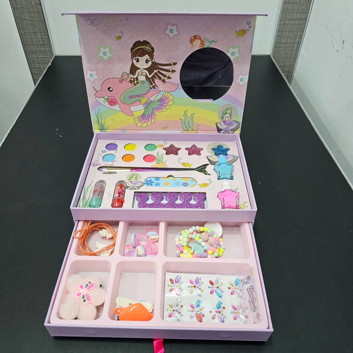 Children’s 2 in 1 Makeup & Jewellery Box – Glamour & Fun in One! -Golu Baby