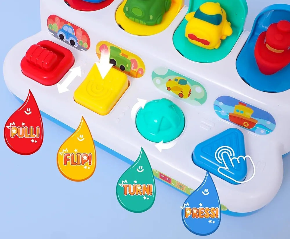Pop-Up Vehicles – Early Education Toy for Happy Learning & Imaginative Play | Golu Baby