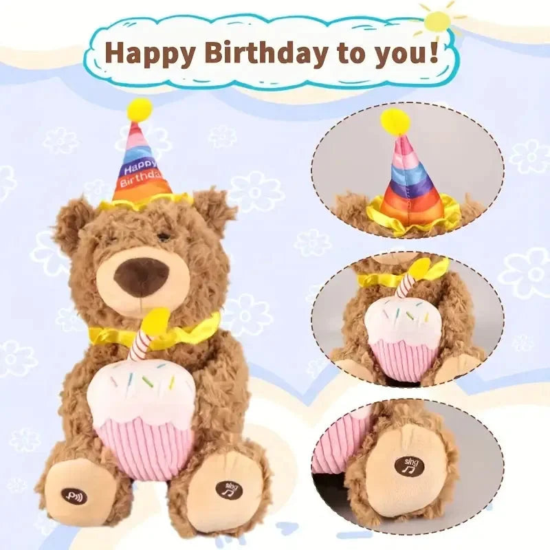Happy Birthday Singing & Dancing Bear – Musical Celebration Plush Toy |Golu Baby