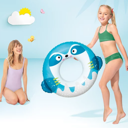 Intex Cute Animal Inflatable Swim Tube – Kids Pool Ring (33” x 30”) #59266