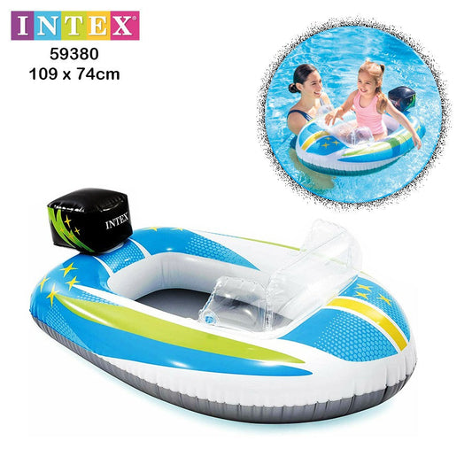 INTEX Pool Cruisers Inflatable Swim Ring Baby Float – Assorted Styles (Plane, Boat, Fish) | Golu Baby