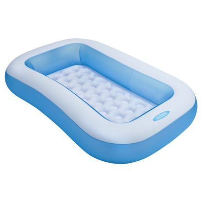 INTEX Rectangular Inflatable Kiddie Pool – 65″ x 39″ x 11″ (Blue) #57403
