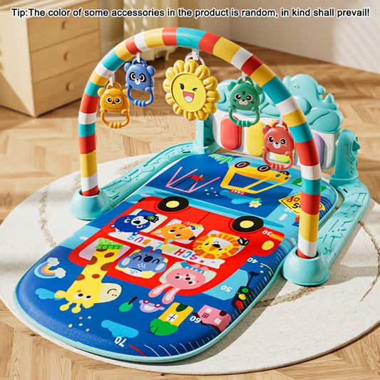 3-in-1 Baby Play Gym Mat – Piano Activity Playmat with 4 Play Modes