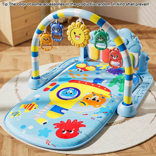 3-in-1 Baby Play Gym Mat – Piano Activity Playmat with 4 Play Modes