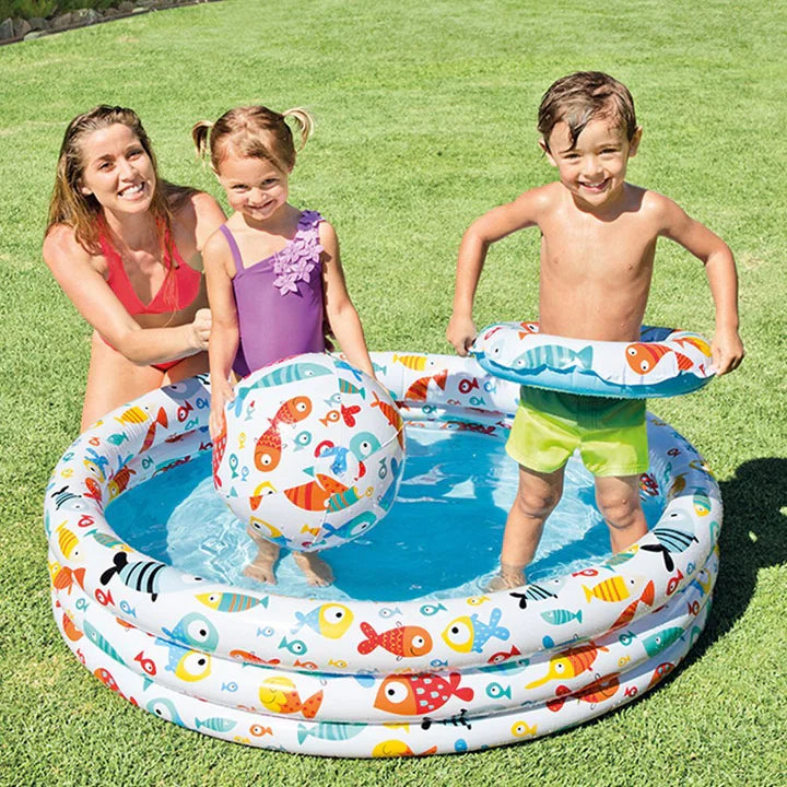 INTEX Fishbowl Pool Set – 52″ x 11″ with Matching Ball & Tube | Golu Baby
