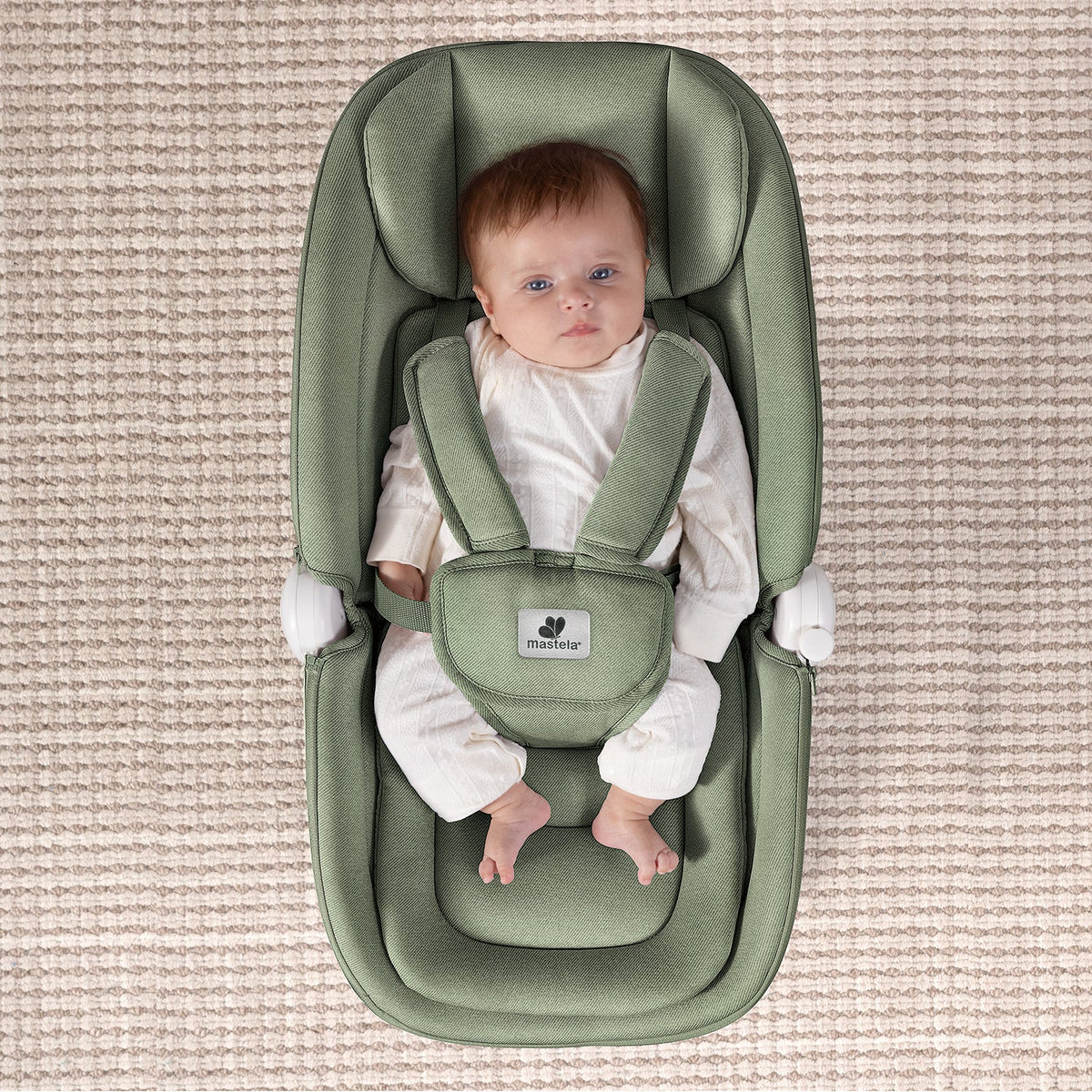 Mastela Multi-Motion 360° Baby Swing Chair – Full Recline, Mixed Green
