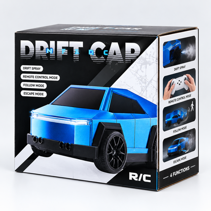 Drift Spray Rechargeable RC Tesla Car with Follow & Escape Modes