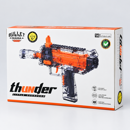 Bullet Mania Thunder Little Overlord Electric Blaster – Rechargeable EVA Soft Bullets