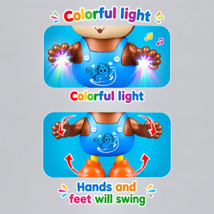 Funny Dancing Monkey Musical Toy with Lights & Swinging Arms