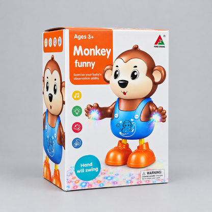 Funny Dancing Monkey Musical Toy with Lights & Swinging Arms
