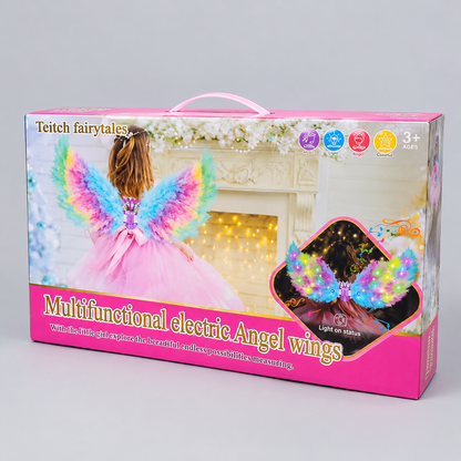 Multifunctional Electric Angel Wings Toy with Music & Colorful Lights