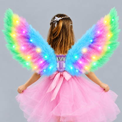 Multifunctional Electric Angel Wings Toy with Music & Colorful Lights