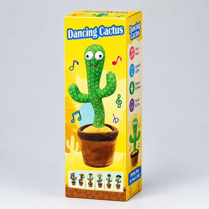 Rechargeable Dancing Cactus Toy with Funny Sounds, Hat & Muffler