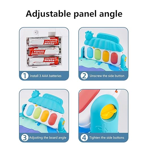 Baby Play Mat with Play Arch, Music, Lights & Educational Toys | Golu Baby