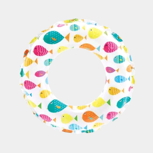 Intex Lively Print Swim Ring 20” – Kids Clear Top Pool Float (51cm) #59230