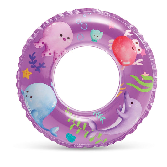 Intex Transparent Swim Ring 24” – Kids Swimming Tube (6–10 Years) #59242
