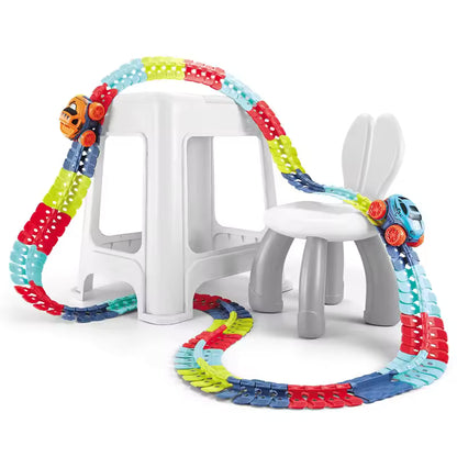 FlexiTrack 46-Piece Racing Set – Interchangeable Car Shells | Golu Baby