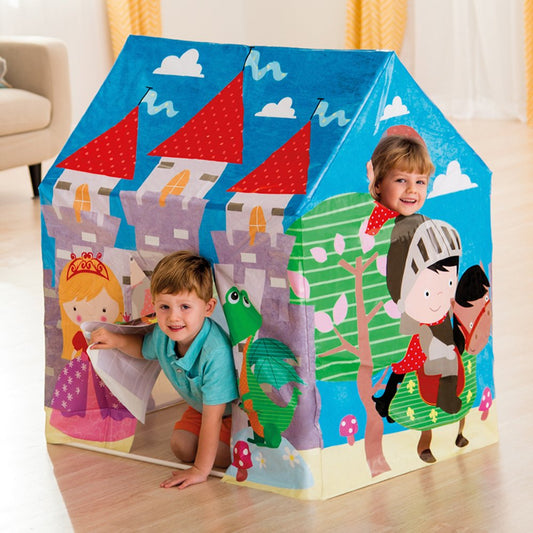 INTEX Play Tent House – Royal Castle Edition (37.5″ x 29.5″ x 42″ / 95cm x 75cm x 107cm) | Golu Baby