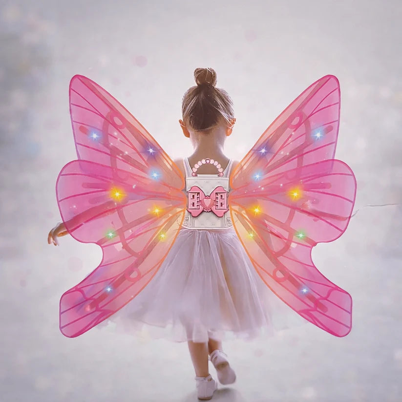 Magic Glow Fairy Wings – Light & Music Costume | Golu Baby