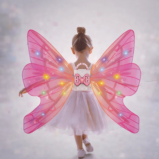 Magic Glow Fairy Wings – Light & Music Costume | Golu Baby