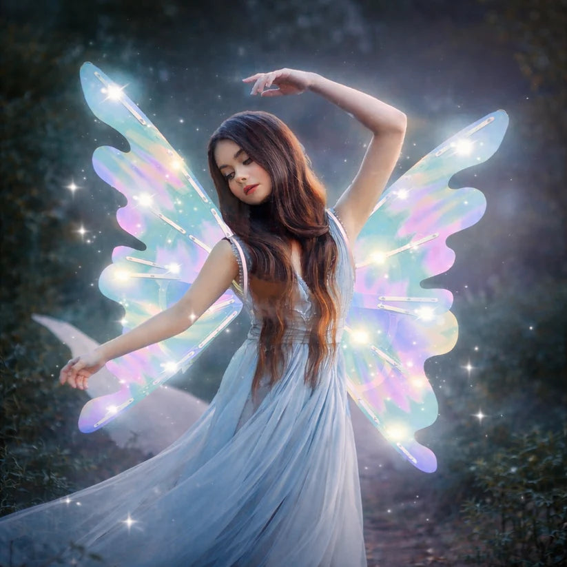 Magic Glow Fairy Wings – Light & Music Costume | Golu Baby