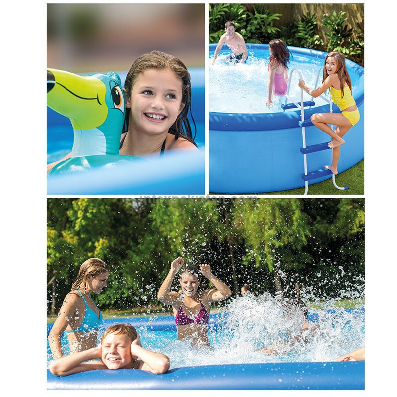 Intex Easy Set Inflatable Pool – 10ft x 24" Puncture-Resistant Family Swimming Pool #28116