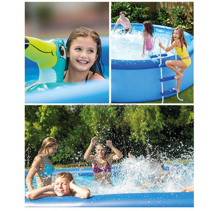 Intex Easy Set Inflatable Pool – 10ft x 24" Puncture-Resistant Family Swimming Pool #28116