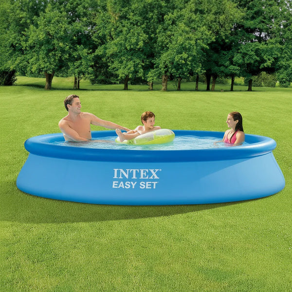 Intex Easy Set Inflatable Pool – 10ft x 24" Puncture-Resistant Family Swimming Pool #28116
