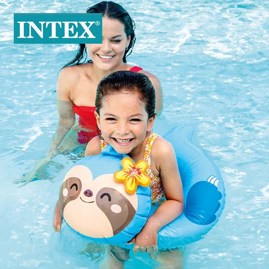 Intex Swim Tube Animal Split Ring – Kids Inflatable Pool Float (23” x 21.5”) #59220
