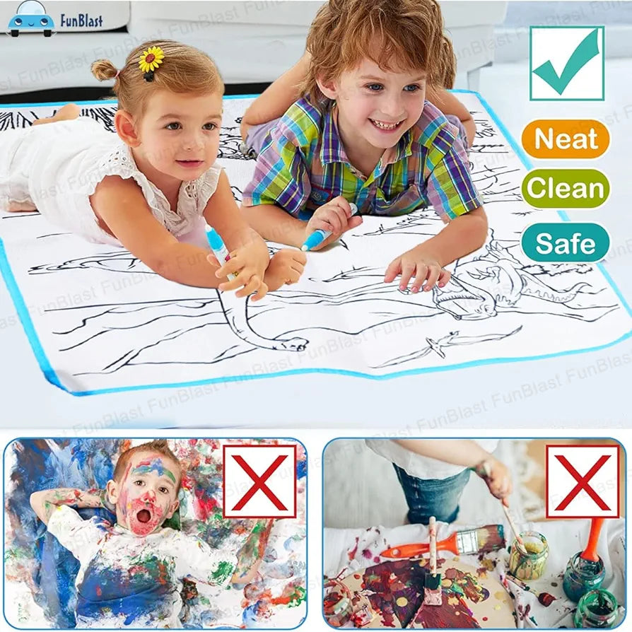 Kids’ Painting Mat with Colors – Easy Washable & Reusable | Golu Baby