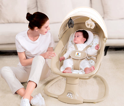 3-in-1 Deluxe Multi-Functional Bassinet – Smart Swing, Cozy Seat & Soothing Cradle | Golu baby