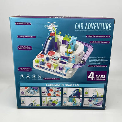 Car Adventure Track Set – Battery-Free Educational Fun - Golu Baby