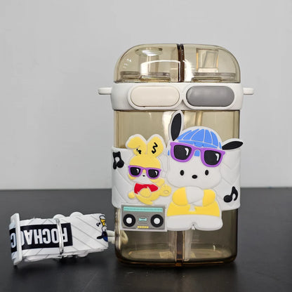2-in-1 Kids Water Bottle 600ml – Straw & Sipper | Golu Baby
