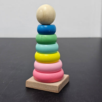 Rainbow Tower Stacking Toy – Colorful Educational Fun | Golu Baby