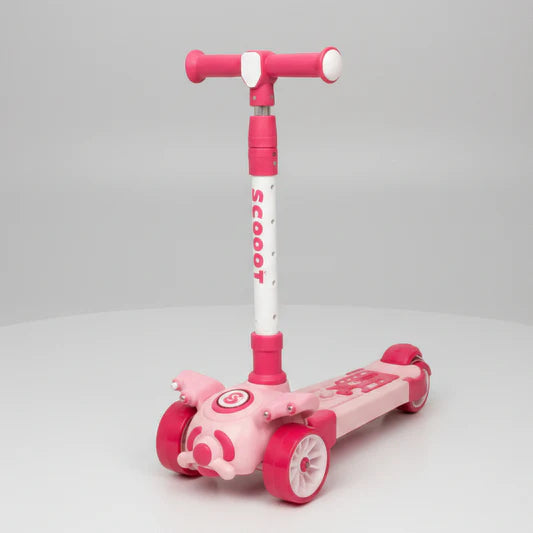 SkyGlide Aeroplane Kids Scooter – 3 Wheel Foldable Ride with Lights & Music