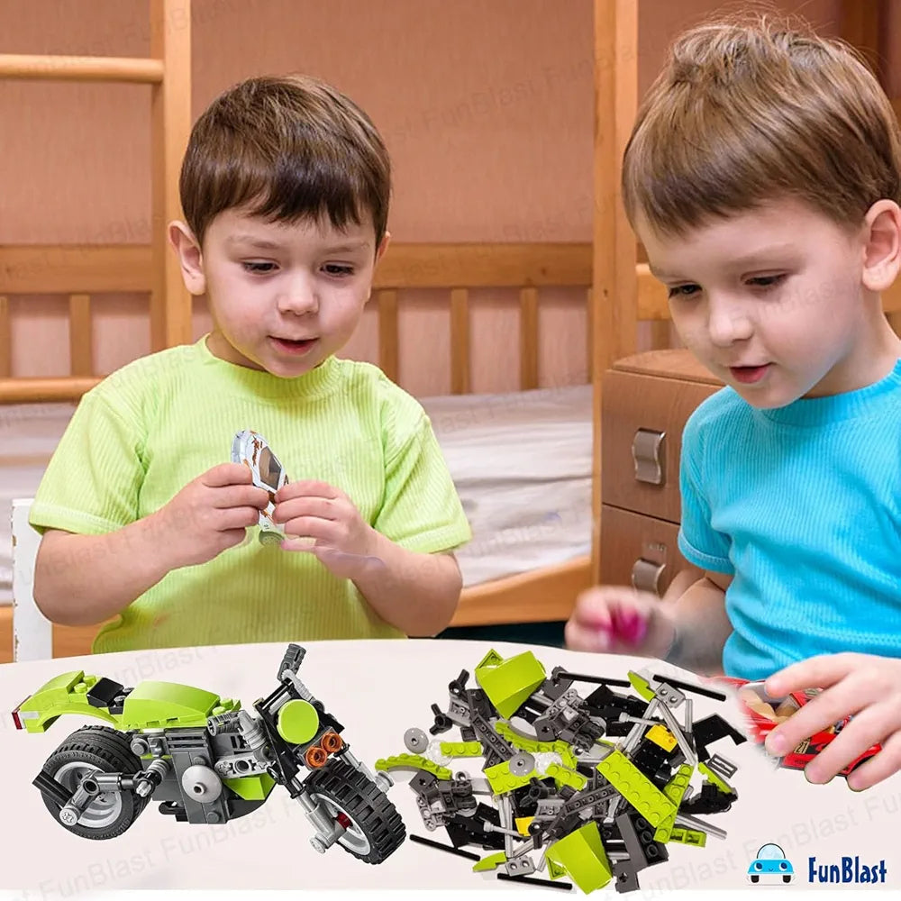 Architect Bricks Toy Set – Highway Cruiser 3-in-1 Building Kit (129+ Pcs) | Golu Baby