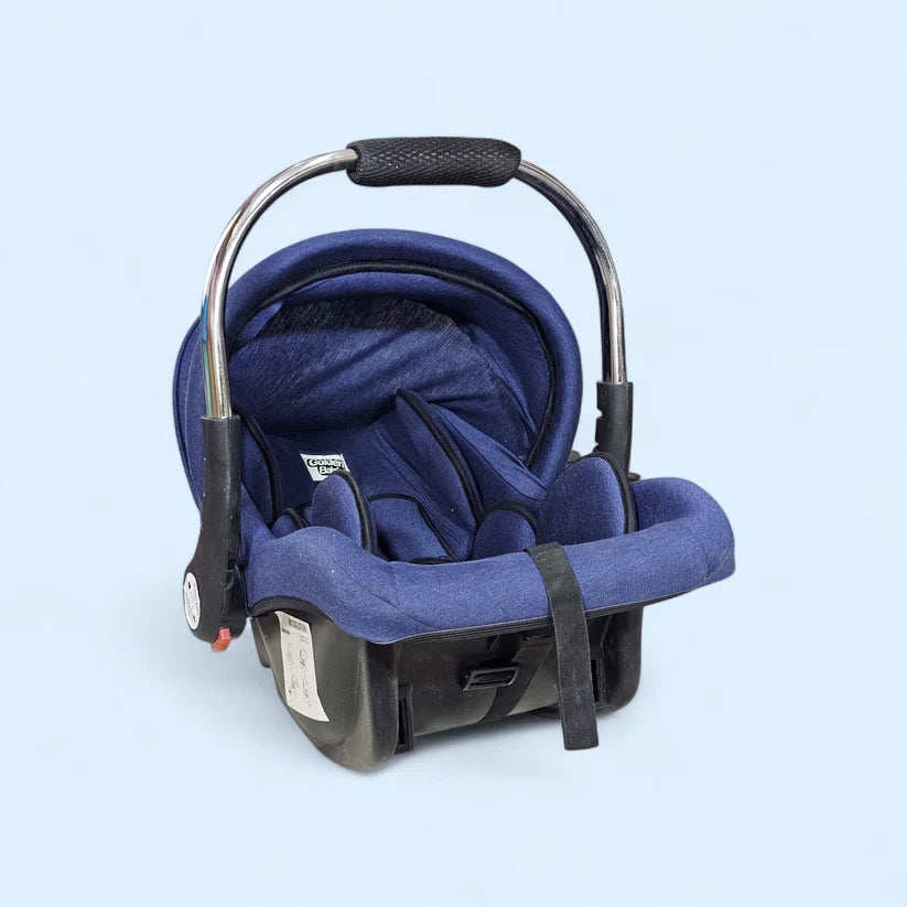 Baby Carry Cot with Soft Mattress – Steel Handle, Canopy & Safety Belt | GOLU BABY