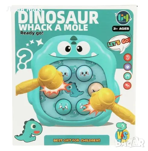 Dinosaur Whack-a-Mole Game – "Ready, Go! Let’s Play!" Fun Reaction Toy for Kids | Golu Baby